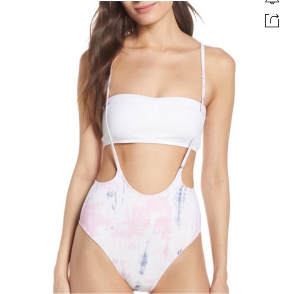 Something Navy Suspender High Cut Swimsuit bottom - Picture 4 of 9